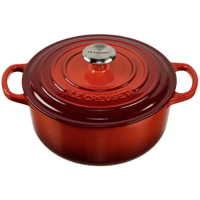 Le Creuset Signature Cazuela de asar redonda 20 cm rojo cereza Le Creuset Signature Cazuela de asar redonda 20 cm rojo cereza