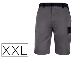 Deltaplus Pantalón de Trabajo Bermuda Gris Talla XXL Cintura Ajustable 5 Bolsillos Norma EN ISO 13688