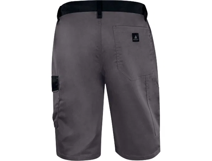 Deltaplus Pantalón de Trabajo Bermuda Gris Talla XXL Cintura Ajustable 5 Bolsillos Norma EN ISO 13688