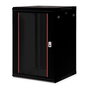 ROLINE 26.21.0293 Armario Rack de Pared 19U Negro, 80 kg Capacidad, 600x600 mm, Bastidor 19 Pulgadas con Puerta Frontal de Cristal