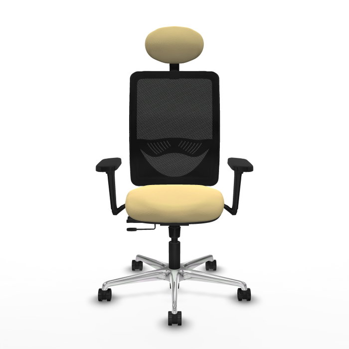 PIQUERAS Y CRESPO Silla de oficina Zulema con mecanismo Sincro/Traslack, Crema y Negro PIQUERAS Y CRESPO Silla de oficina Zulema con mecanismo Sincro/Traslack, Crema y Negro