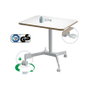 LEITZ Mesa Ergo Elevable Neumática Blanca