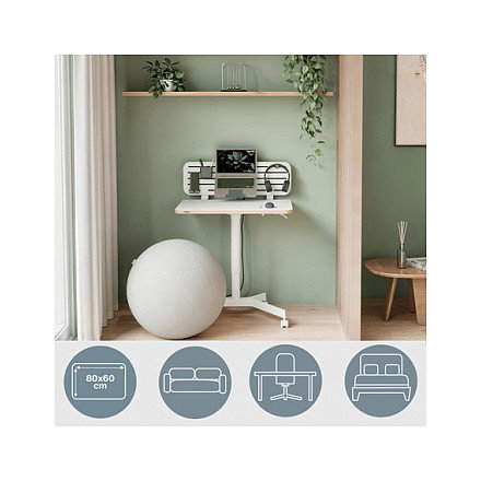 LEITZ Mesa Ergo Elevable Neumática Blanca