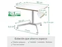 LEITZ Mesa Ergo Elevable Neumática Blanca