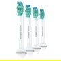 Philips HX6014/07 Cabezales de cepillo de dientes Sonicare ProResults, Estándar, 4 piezas, Blanco, Dureza Media, BPA-Free