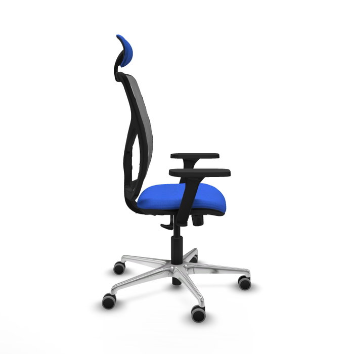 PIQUERAS Y CRESPO Silla de oficina Motilla con mecanismo Sincro, Azul y Gris