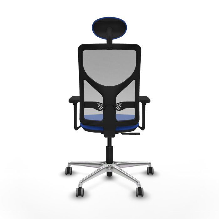 PIQUERAS Y CRESPO Silla de oficina Motilla con mecanismo Sincro, Azul y Gris