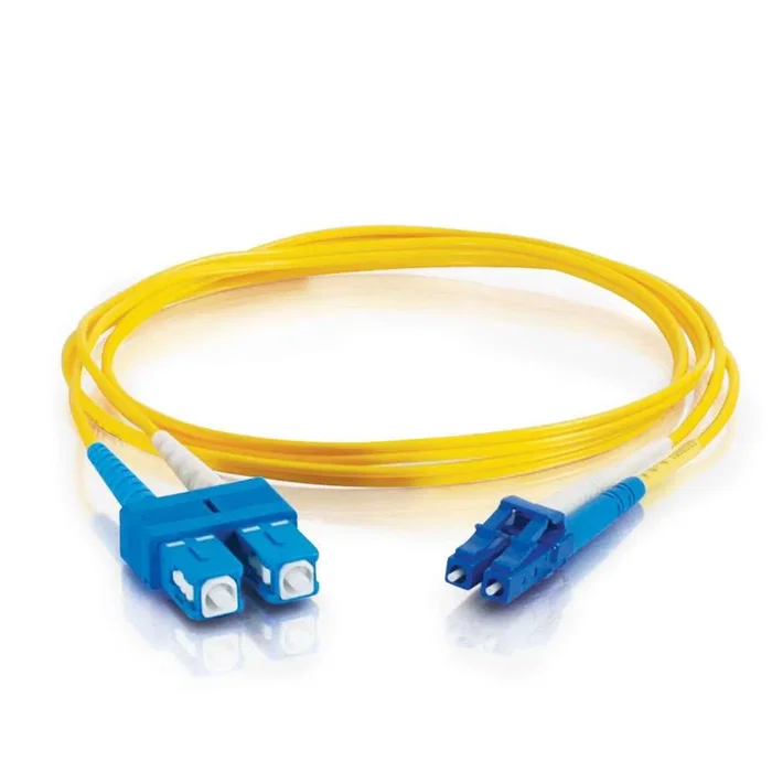 C2G 85587 Cable de Fibra Óptica e InfiniBand LC-SC, 2 Metros, OFNR, Amarillo, Monomodo, Full Duplex