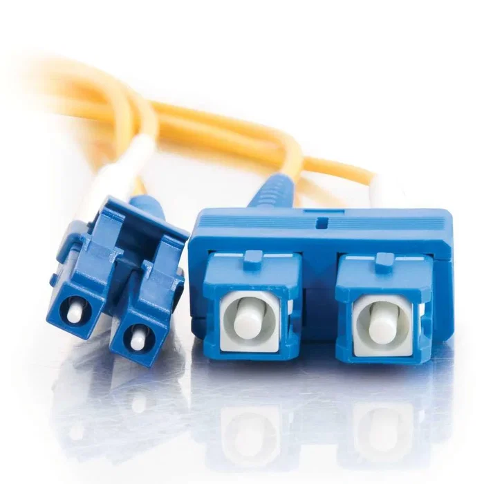 C2G 85587 Cable de Fibra Óptica e InfiniBand LC-SC, 2 Metros, OFNR, Amarillo, Monomodo, Full Duplex