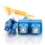 C2G 85587 Cable de Fibra Óptica e InfiniBand LC-SC, 2 Metros, OFNR, Amarillo, Monomodo, Full Duplex