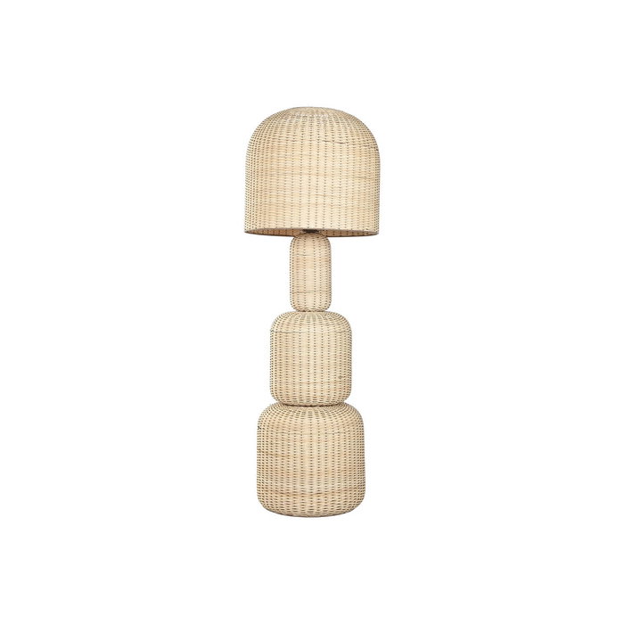 DKD Home Decor Lámpara de pie de ratán beige