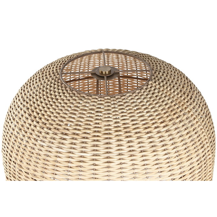 DKD Home Decor Lámpara de pie de ratán beige