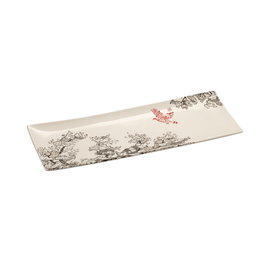 Le Coq Bandeja Rectangular Kerasia Alúmina Porcelana 31x12,5 cm 6 Unidades