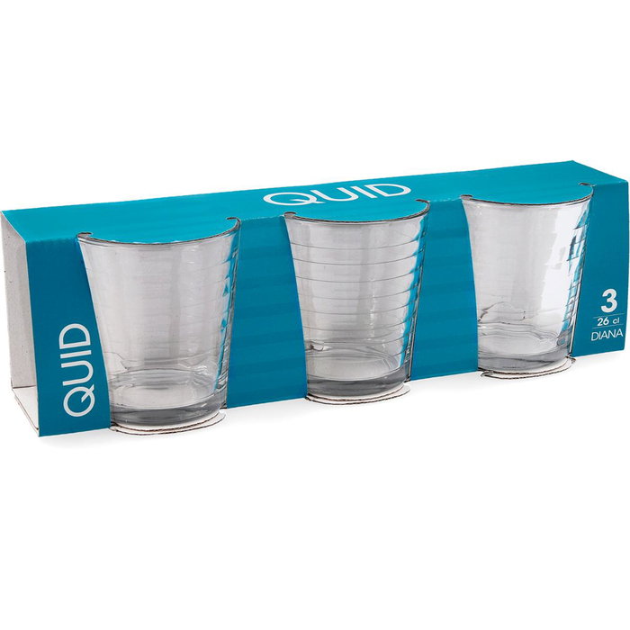 Set 3 Vasos Bajos Vidrio Diana Quid 26 cL Set 3 Vasos Bajos Vidrio Diana Quid 26 cL