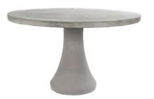 DKD Home Decor Mesa de Comedor de Hormigón 130x130x75 cm Gris