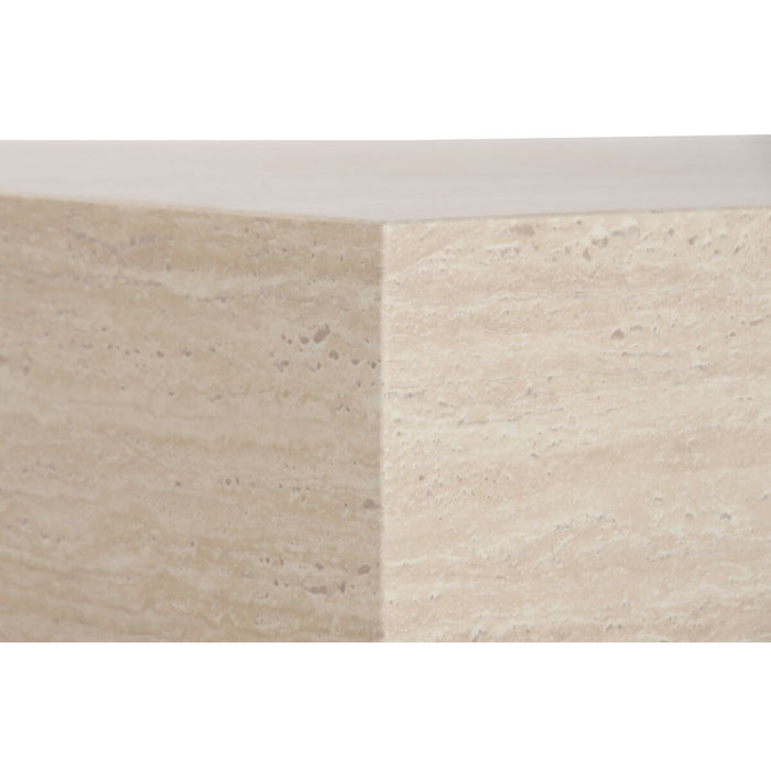 DKD Home Decor Mesa de Centro de Madera con Acabado Travertino Beige