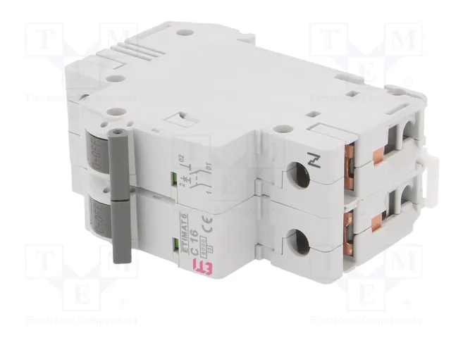 ETI POLAM Interruptor magnetotérmico ETIMAT 6 16A 1+N ETI POLAM Interruptor magnetotérmico ETIMAT 6 16A 1+N