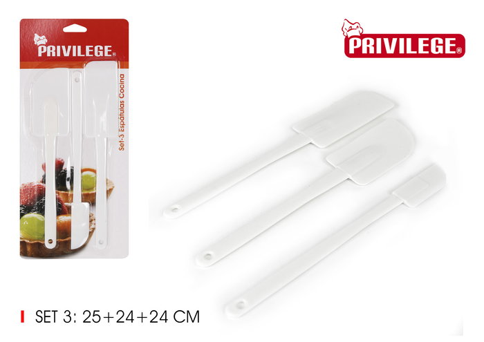 Privilege Set 3 Espátulas Cocina Plástico 32 cm x 14,5 cm x 0,5 cm (36 Unidades) Privilege Set 3 Espátulas Cocina Plástico 32 cm x 14,5 cm x 0,5 cm (36 Unidades)