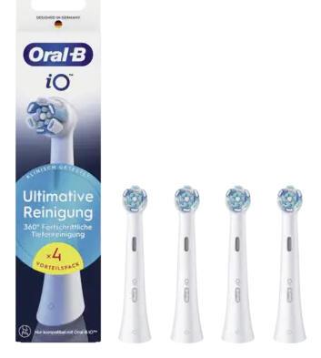 Oral-B Cabezales de Repuesto iO Ultimate Cleaning, Pack de 4