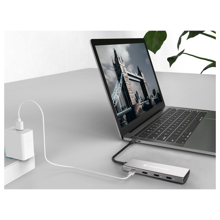 Conceptronic HUBBIES16G Hub USB-C de 4 puertos, 10 Gbps, Gris Conceptronic HUBBIES16G Hub USB-C de 4 puertos, 10 Gbps, Gris