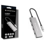 Conceptronic HUBBIES16G Hub USB-C de 4 puertos, 10 Gbps, Gris