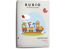 Rubio Cuaderno Caligrafía Mayúsculas 3 Lectoescritura Ejercicios A-Z para Niños 4+ Años
