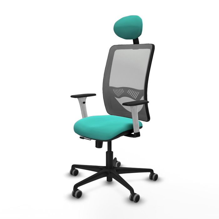 PIQUERAS Y CRESPO Silla de oficina Zulema con mecanismo Sincro/Traslack, Turquesa y Gris PIQUERAS Y CRESPO Silla de oficina Zulema con mecanismo Sincro/Traslack, Turquesa y Gris