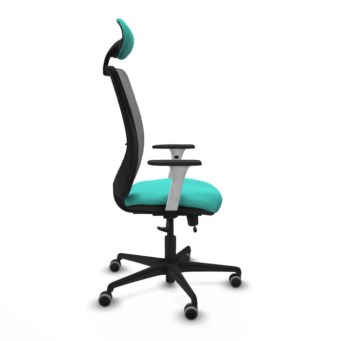 PIQUERAS Y CRESPO Silla de oficina Zulema con mecanismo Sincro/Traslack, Turquesa y Gris PIQUERAS Y CRESPO Silla de oficina Zulema con mecanismo Sincro/Traslack, Turquesa y Gris