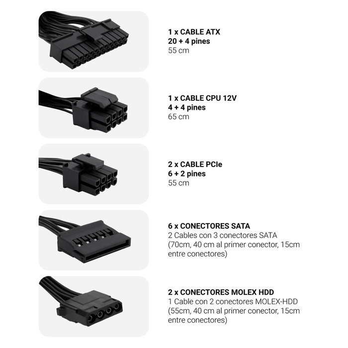COOLBOX Powerline III 750W ATX PFC Activo Negro