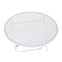 DKD Home Decor Mesa Set 3 Hierro 60x60x70 Hojas Blanco