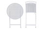 DKD Home Decor Mesa Terraza y Jardín Blanco Hierro Plegable Hojas Set de 3 60 x 60 x 70 cm