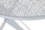 DKD Home Decor Mesa Terraza y Jardín Blanco Hierro Plegable Hojas Set de 3 60 x 60 x 70 cm