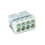 Wago Conector Rápido 8 Vías para Conductores 0.5-2.5 mm², 450V 24A, Policarbonato Transparente Tapa Verde Gris