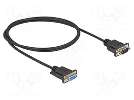 DeLOCK Cable serie RS-232 D-Sub9 macho a hembra 1 m