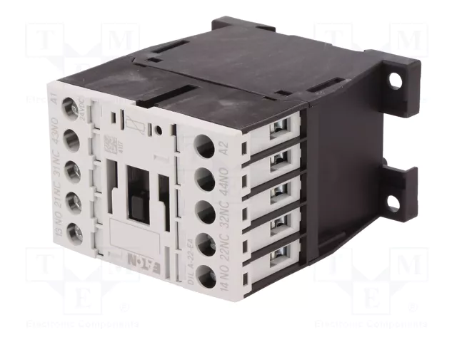 EATON ELECTRIC Contactor DILA-22 4-polar 24VDC 4A