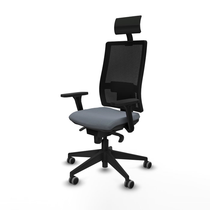 PIQUERAS Y CRESPO Silla de oficina Horna Gris y Negro con Mecanismo Sincro PIQUERAS Y CRESPO Silla de oficina Horna Gris y Negro con Mecanismo Sincro