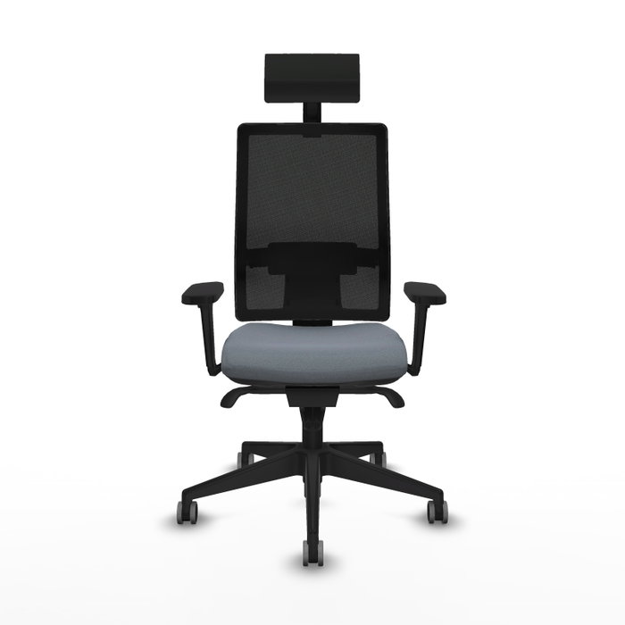 PIQUERAS Y CRESPO Silla de oficina Horna Gris y Negro con Mecanismo Sincro PIQUERAS Y CRESPO Silla de oficina Horna Gris y Negro con Mecanismo Sincro