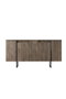 Hanah Home Consola Nogal y Negro 160x35x80 cm