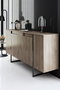 Hanah Home Consola Nogal y Negro 160x35x80 cm