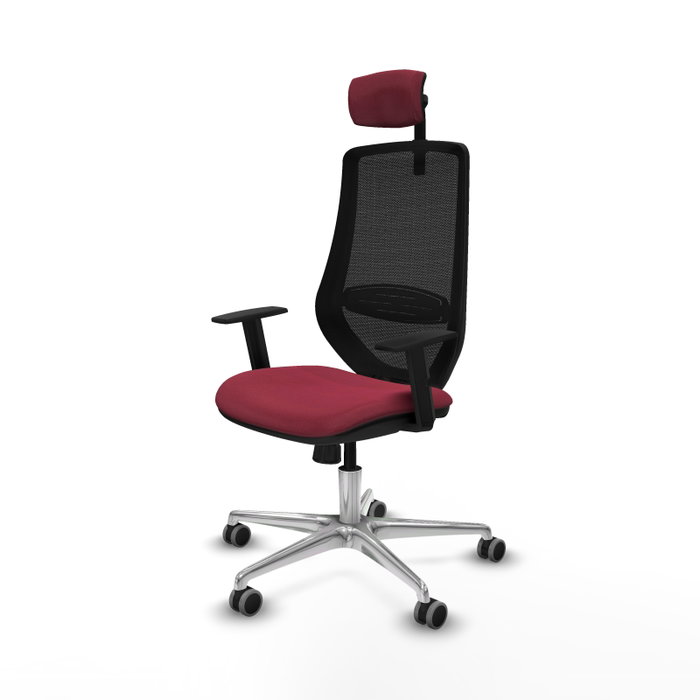 PIQUERAS Y CRESPO Silla de oficina Mardos con mecanismo Sincro, Granate y Negro PIQUERAS Y CRESPO Silla de oficina Mardos con mecanismo Sincro, Granate y Negro