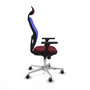 PIQUERAS Y CRESPO Silla de oficina Jorquera con mecanismo Sincro, Granate y Azul