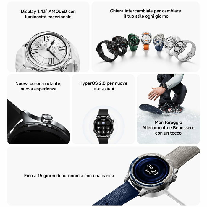 Smartwatch Xiaomi Watch S4 Plateado 1,43"