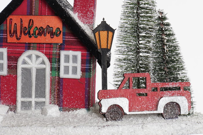 DKD Home Decor Decoración Luminosa Navidad Casa LED Rojo Negro 15x21x38 cm DKD Home Decor Decoración Luminosa Navidad Casa LED Rojo Negro 15x21x38 cm