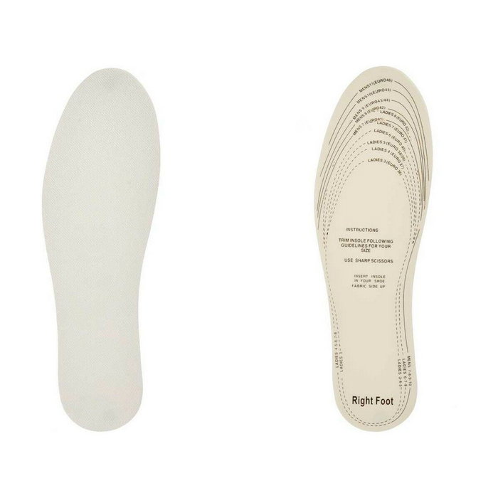 Plantillas Extra COmfort Blanco Plástico Látex TNT (Non Woven) 9,5 x 29,5 cm 11,5 x 0,5 x 36 cm (12 Unidades)