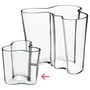 Iittala Alvar Aalto Jarrón de Cristal Soplado Transparente (2 Unidades) Altura 9,5 cm