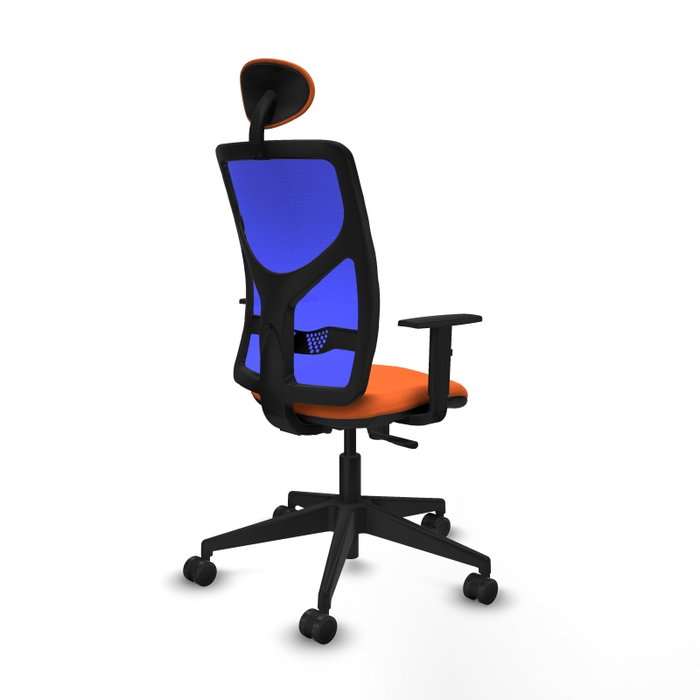 PIQUERAS Y CRESPO Silla de oficina Motilla Sincro Naranja/Azul PIQUERAS Y CRESPO Silla de oficina Motilla Sincro Naranja/Azul