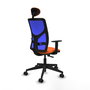 PIQUERAS Y CRESPO Silla de oficina Motilla Sincro Naranja/Azul