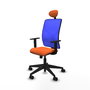 PIQUERAS Y CRESPO Silla de oficina Motilla Sincro Naranja/Azul
