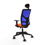 PIQUERAS Y CRESPO Silla de oficina Motilla Sincro Naranja/Azul