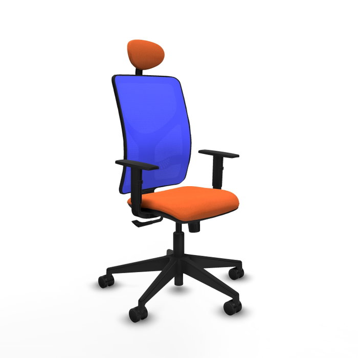 PIQUERAS Y CRESPO Silla de oficina Motilla Sincro Naranja/Azul PIQUERAS Y CRESPO Silla de oficina Motilla Sincro Naranja/Azul